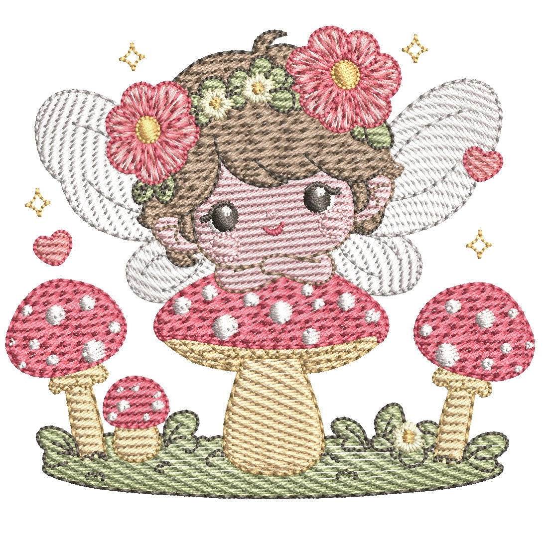 Adorable fairy with flowers  – 7 Sizes - Image 2