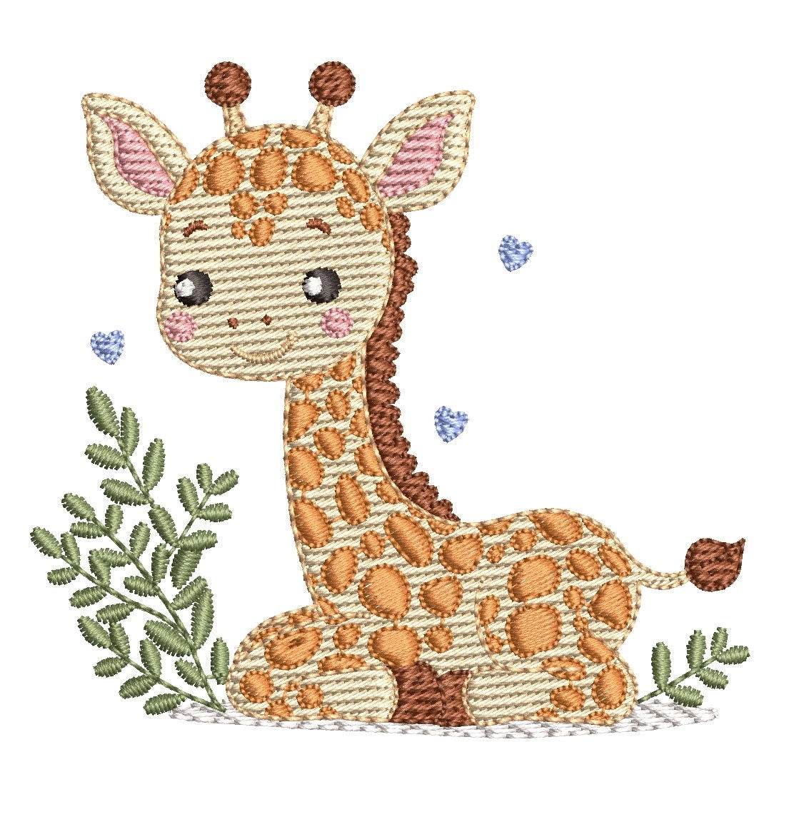 Adorable giraffe embroidery design  – 7 Sizes - Image 2