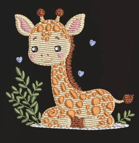 Adorable giraffe embroidery design  – 7 Sizes - Image 3