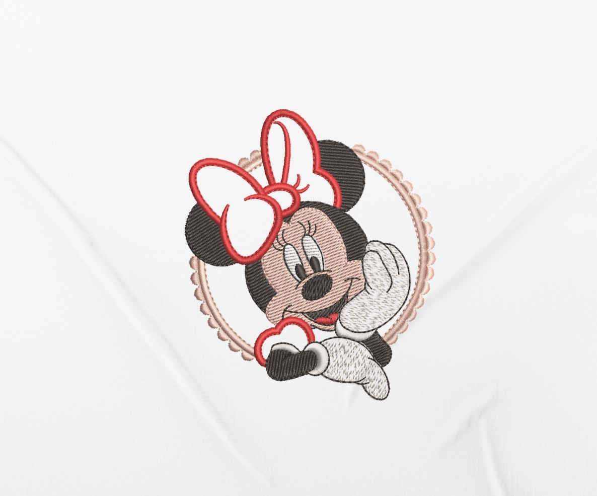 Minnie Character Appliqué Embroidery Design – 4 Sizes - Image 3