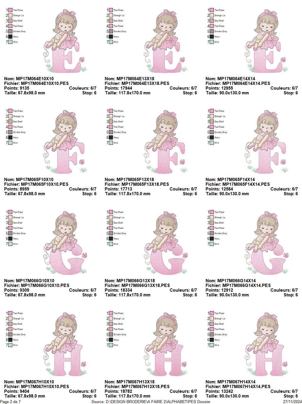 Alphabet Embroidery Pack – A to Z Designs for Little Princesses - Image 3