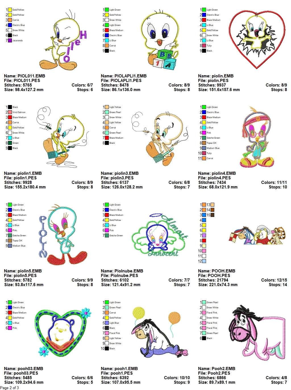 Appliqués Cartoons - Pack of 30 Designs - Embroidery Design - Image 4