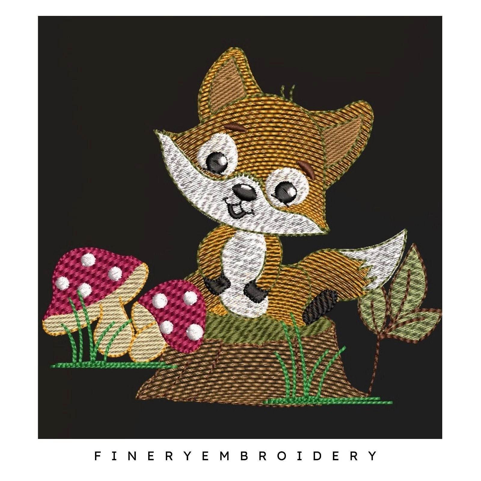 Baby Fox - Embroidery design - Image 2