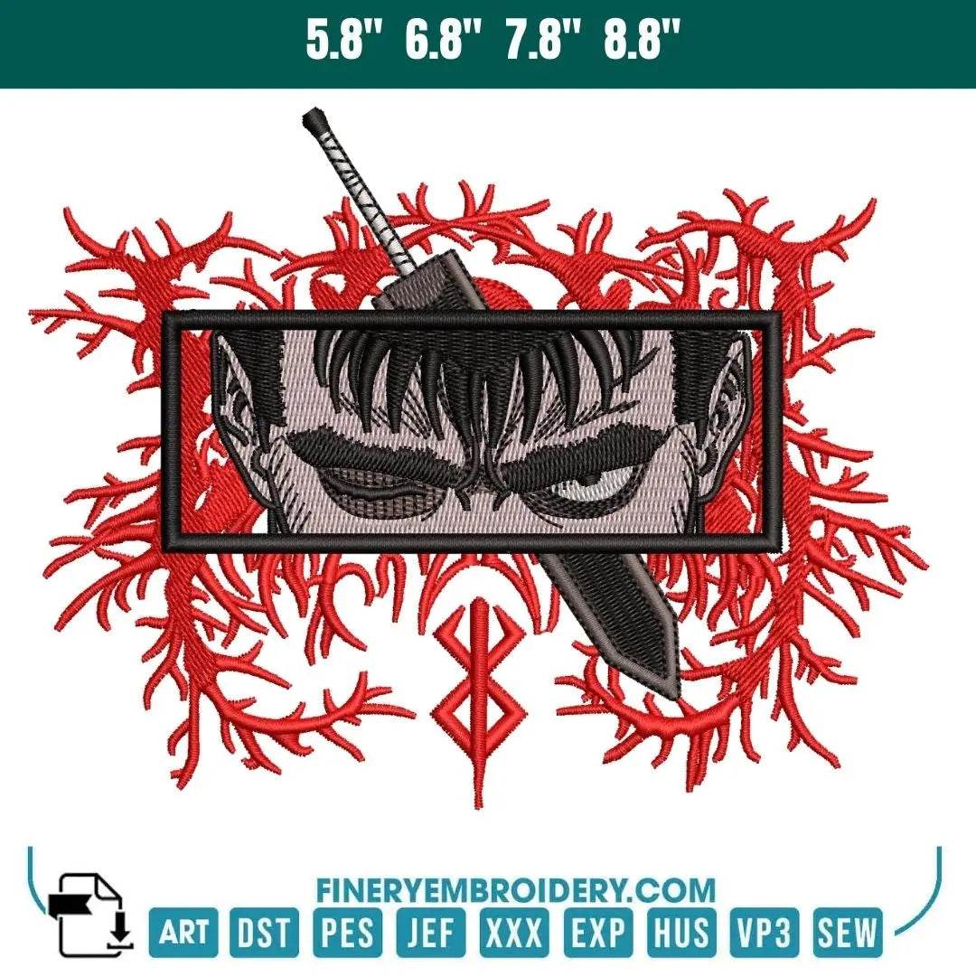 Berserk Guts Embroidery Design