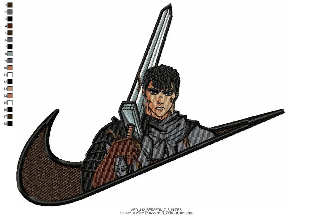 Berserk Hoodie Embroidery Design – 4 Sizes - Image 3