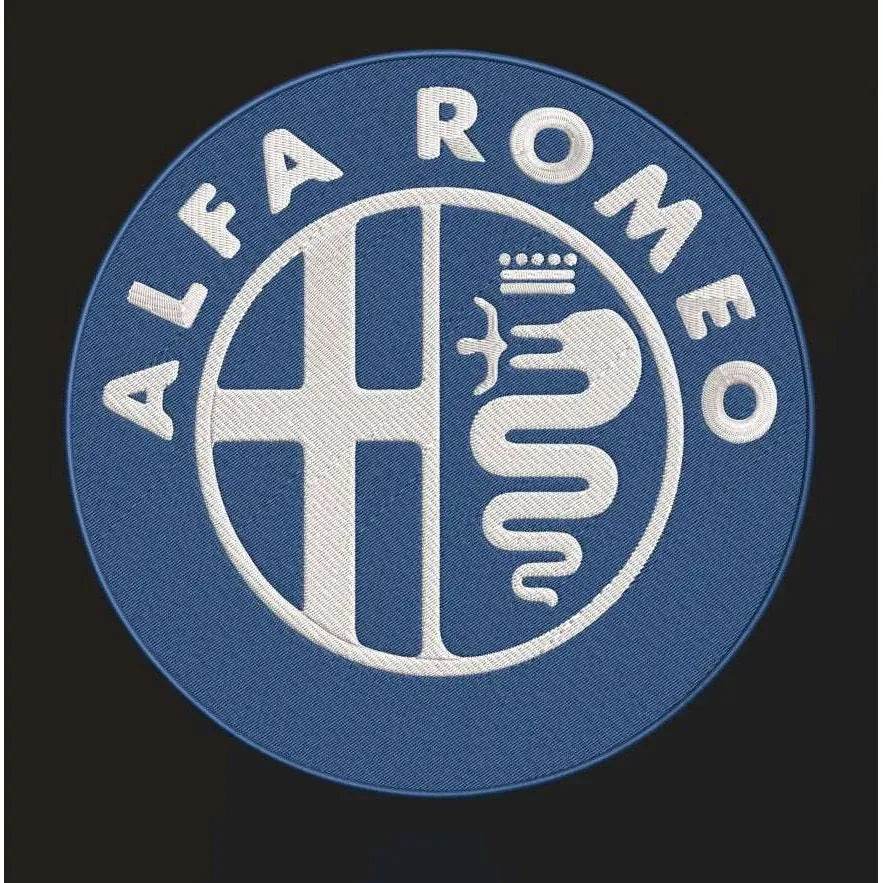 Blue Alpha Romeo Embroidery Design - Image 2