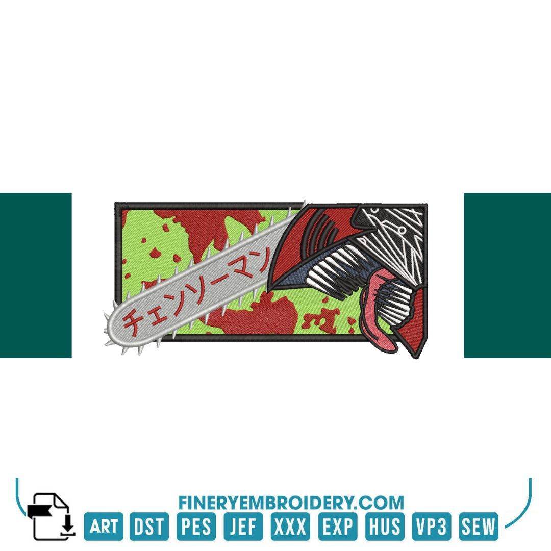 Chainsaw man - Anime - Embroidery Design - Image 2