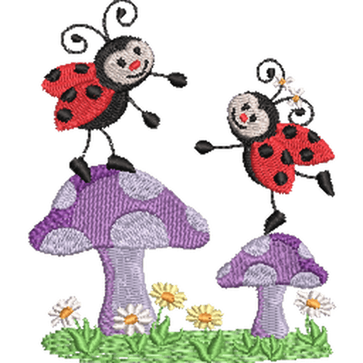 Charming Ladybugs - Pack of 12 Designs - Embroidery Designs - Image 10