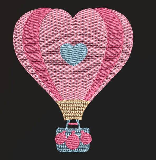 Charming pink hot air balloon – 7 Sizes - Image 2