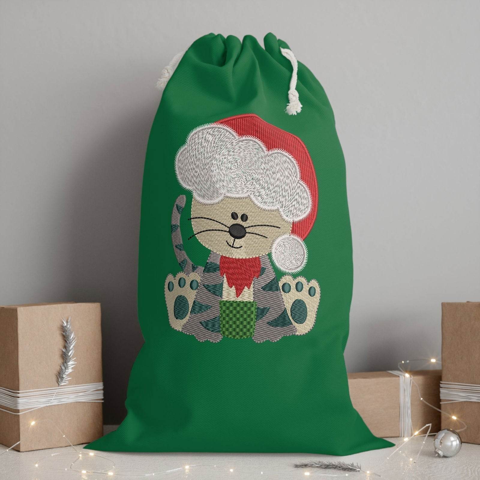Christmas Cats Embroidery Design Pack - Image 2