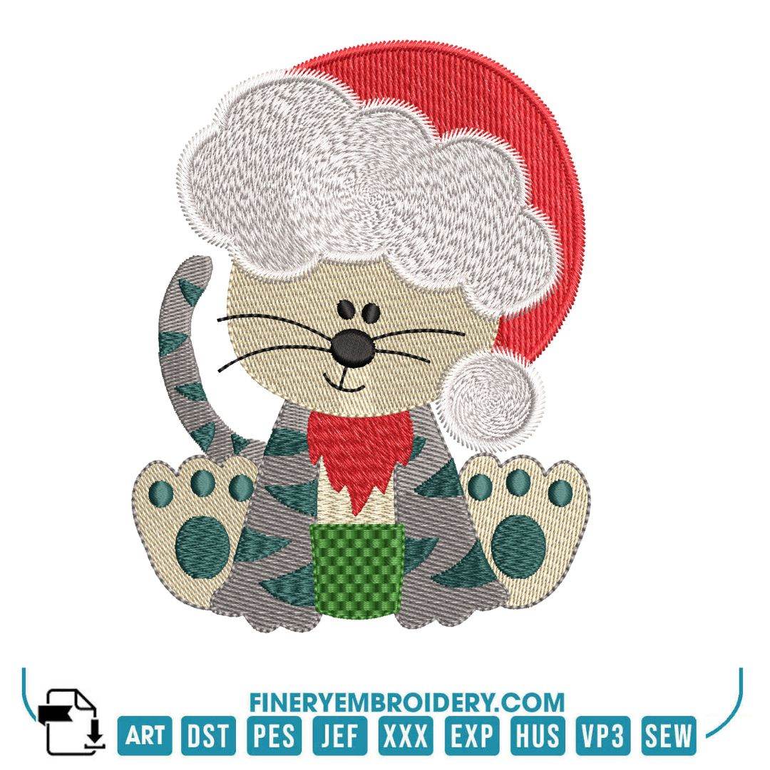 Christmas Cats Embroidery Design Pack - Image 3