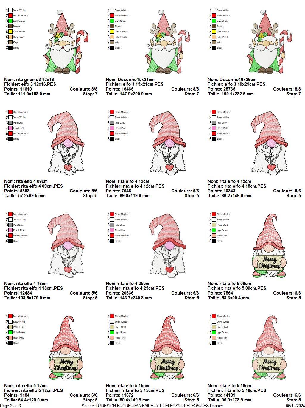 Christmas Gnome Embroidery Design Pack – Festive Holiday Collection - Image 3