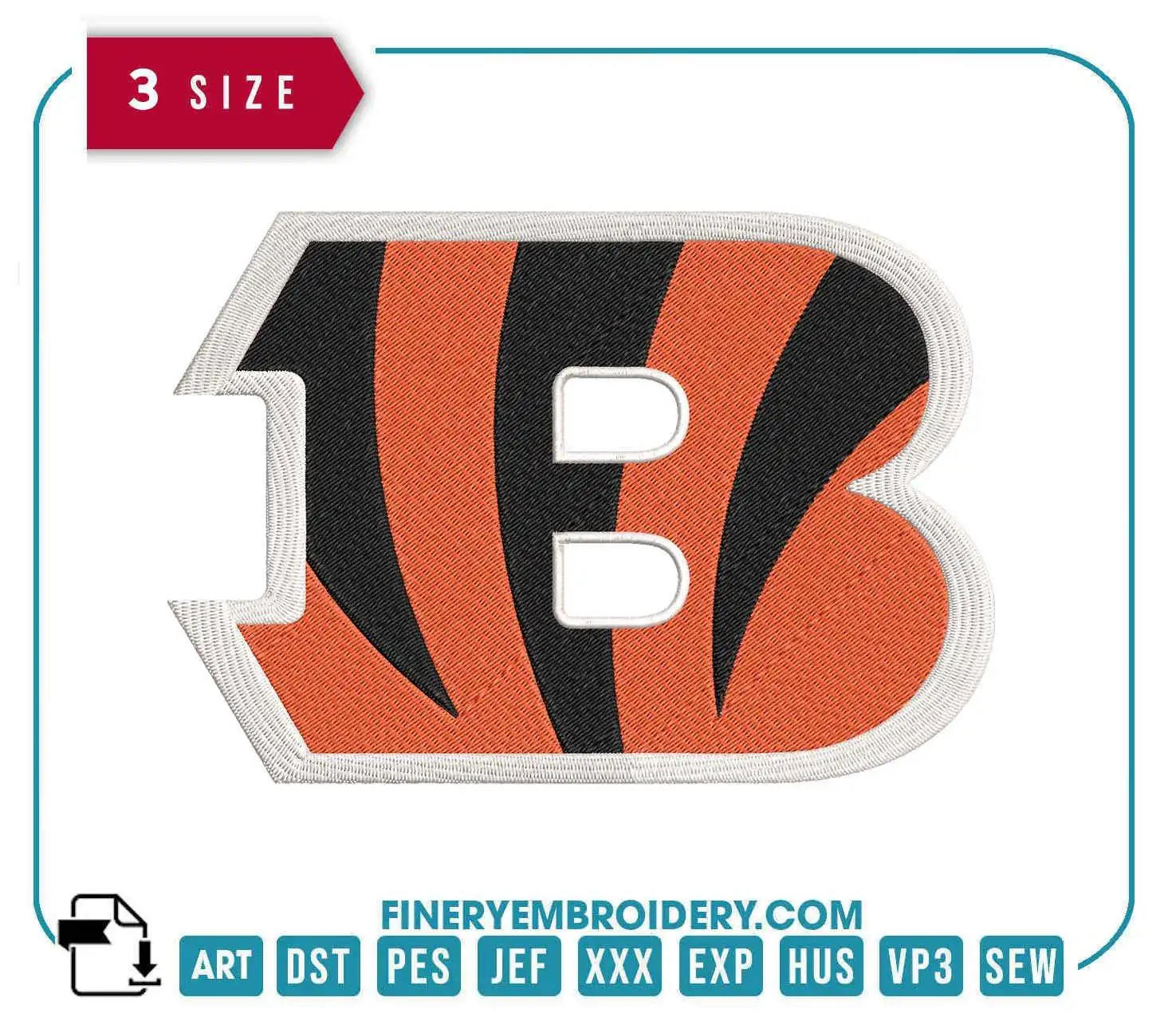Cincinnati Bengals Embroidery Design 1