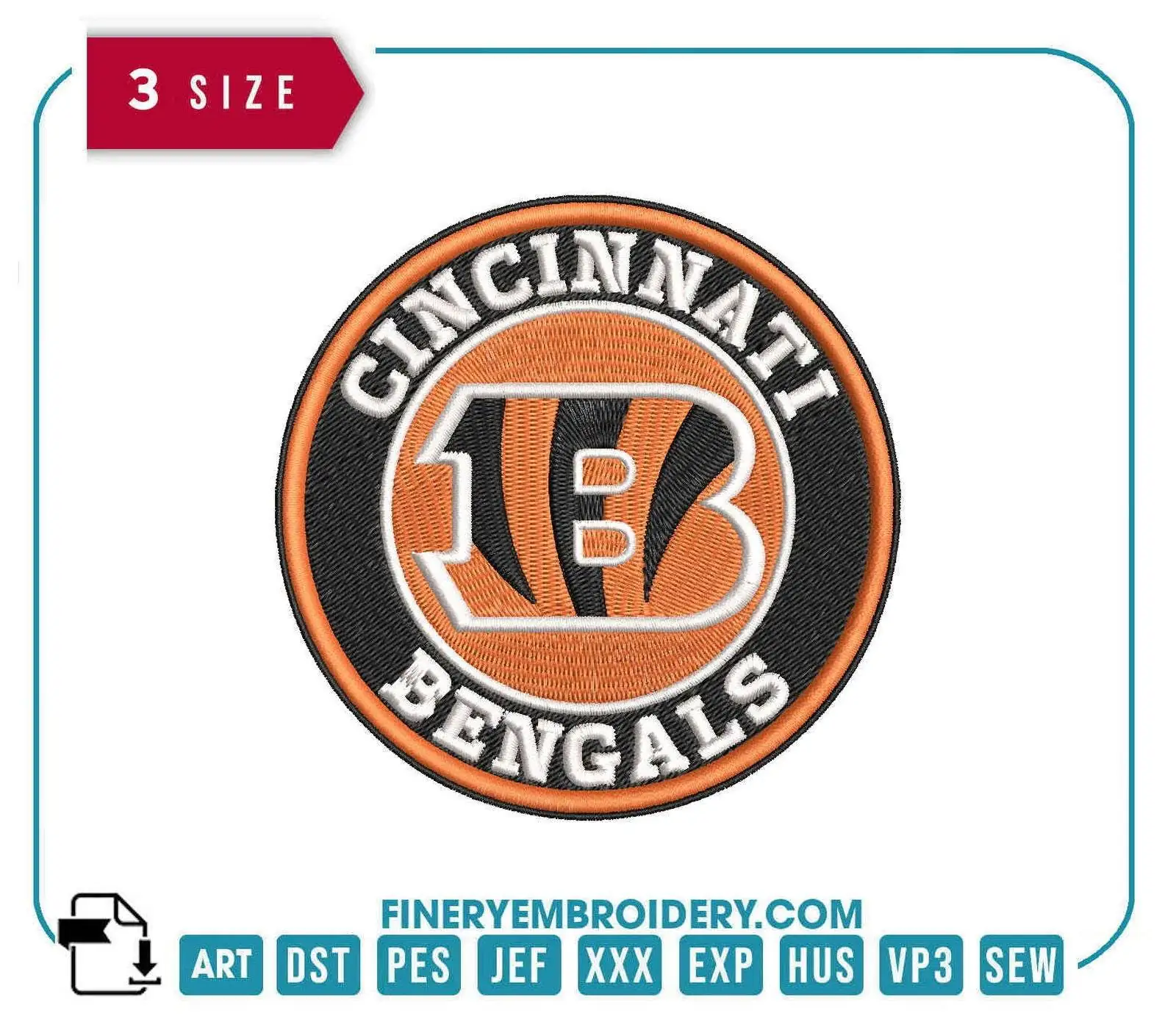 Cincinnati Bengals Embroidery Design 3