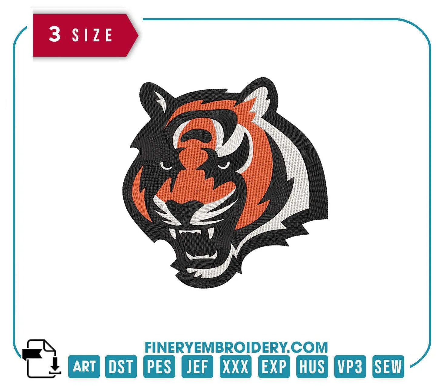 Cincinnati Bengals Embroidery Design 4