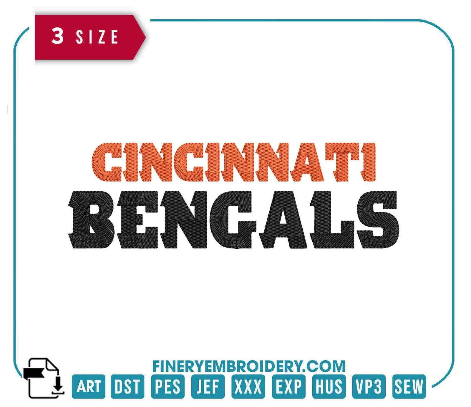 Cincinnati Bengals Embroidery Design 7