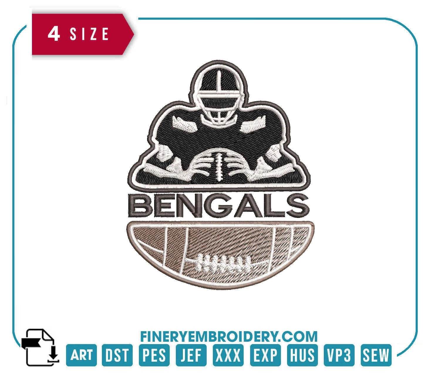 Cincinnati Bengals Team Player : Embroidery Design