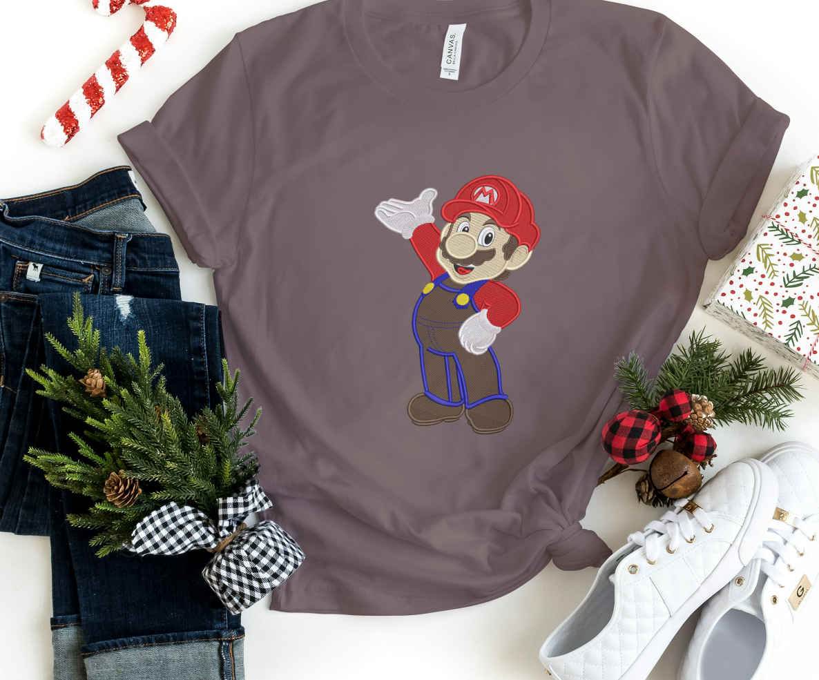 Classic Super Mario Embroidery Design Pack | Applique & Rippled Styles with Multiple Sizes - Image 2
