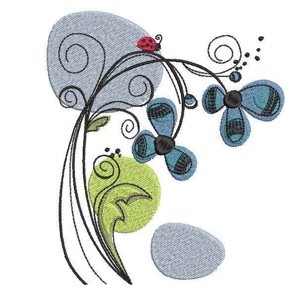 Ladybug In Spring - Embroidery Designs - Image 3