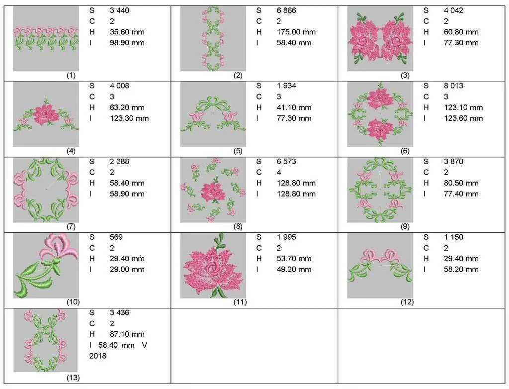 Dainty runners: Embroidery Design Pack - Image 3
