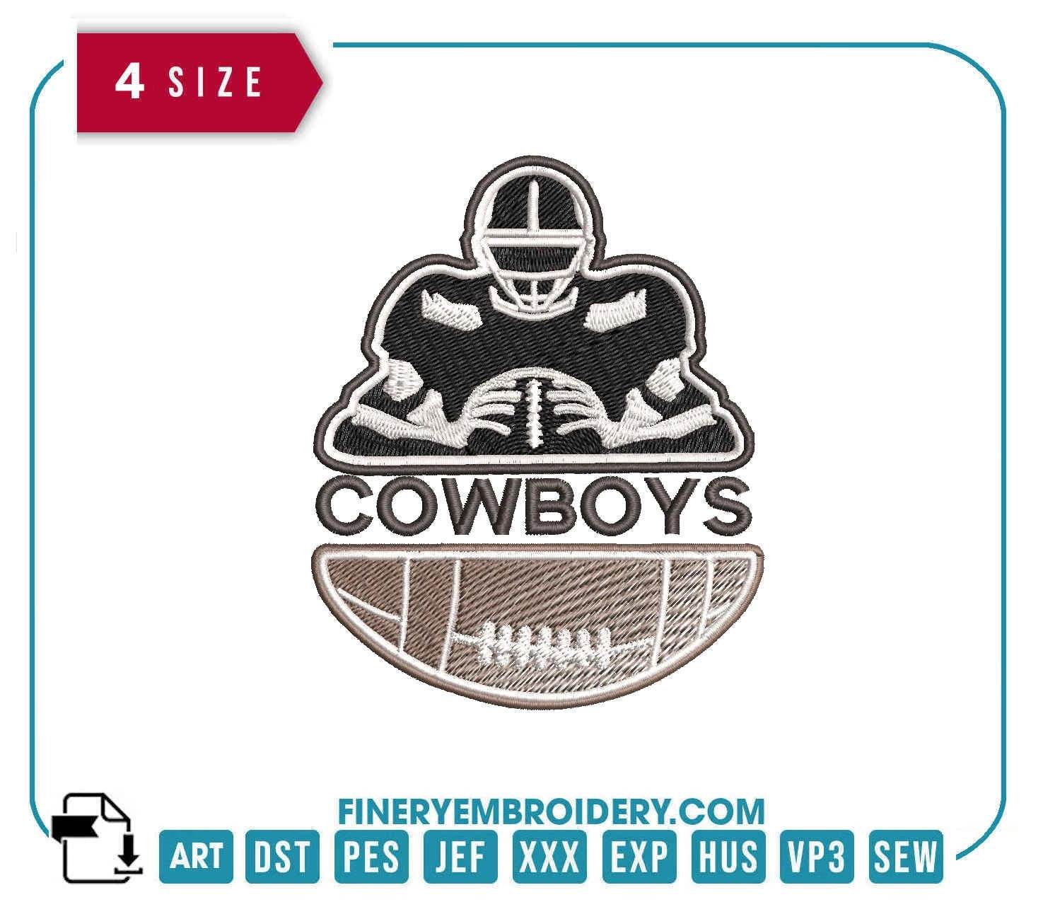Dallas Cowboys Team Player : Embroidery Design
