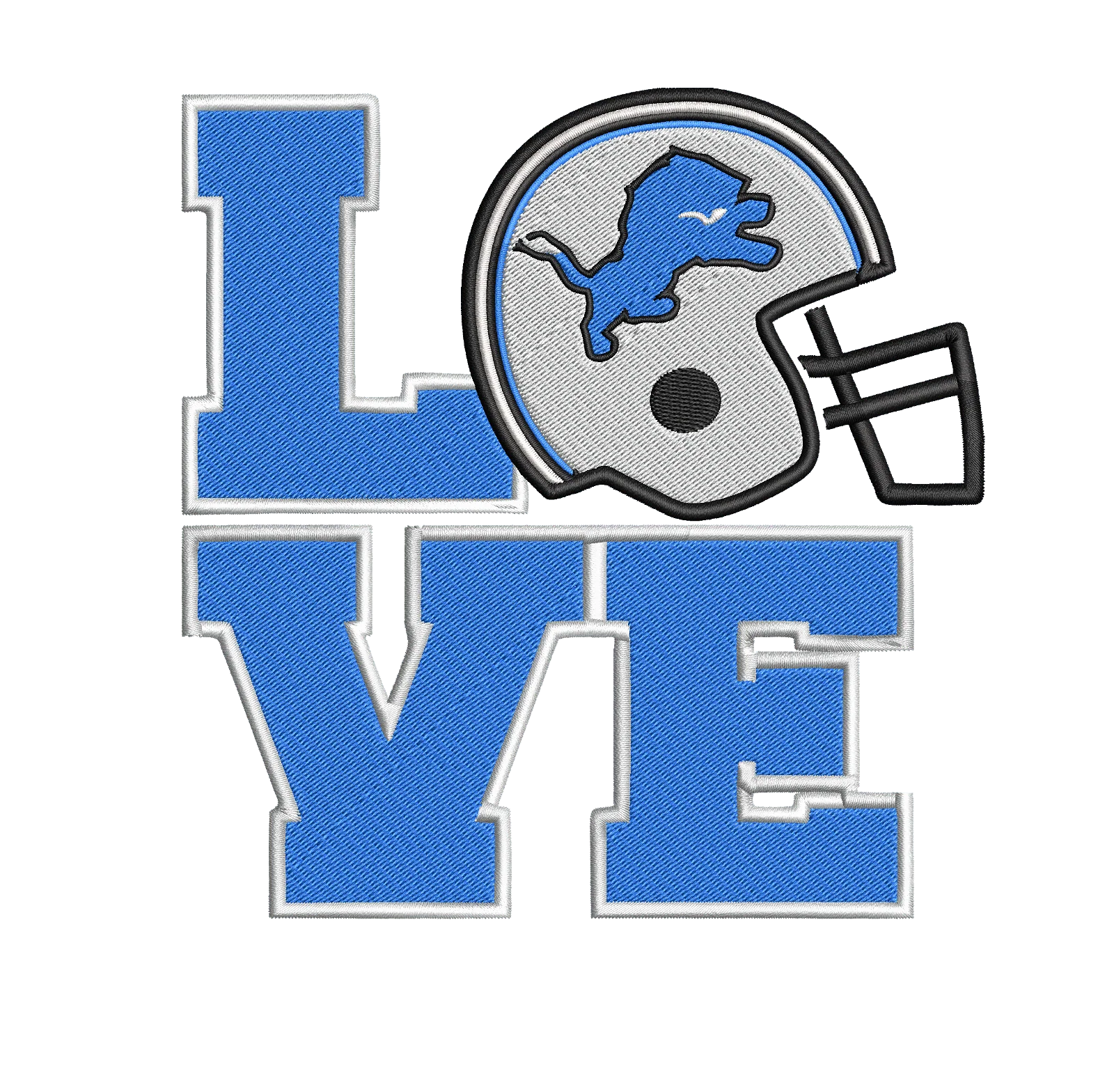 DETROIT LIONS - Pack of 6 Designs - Football Team Embroidery Pack - Image 7