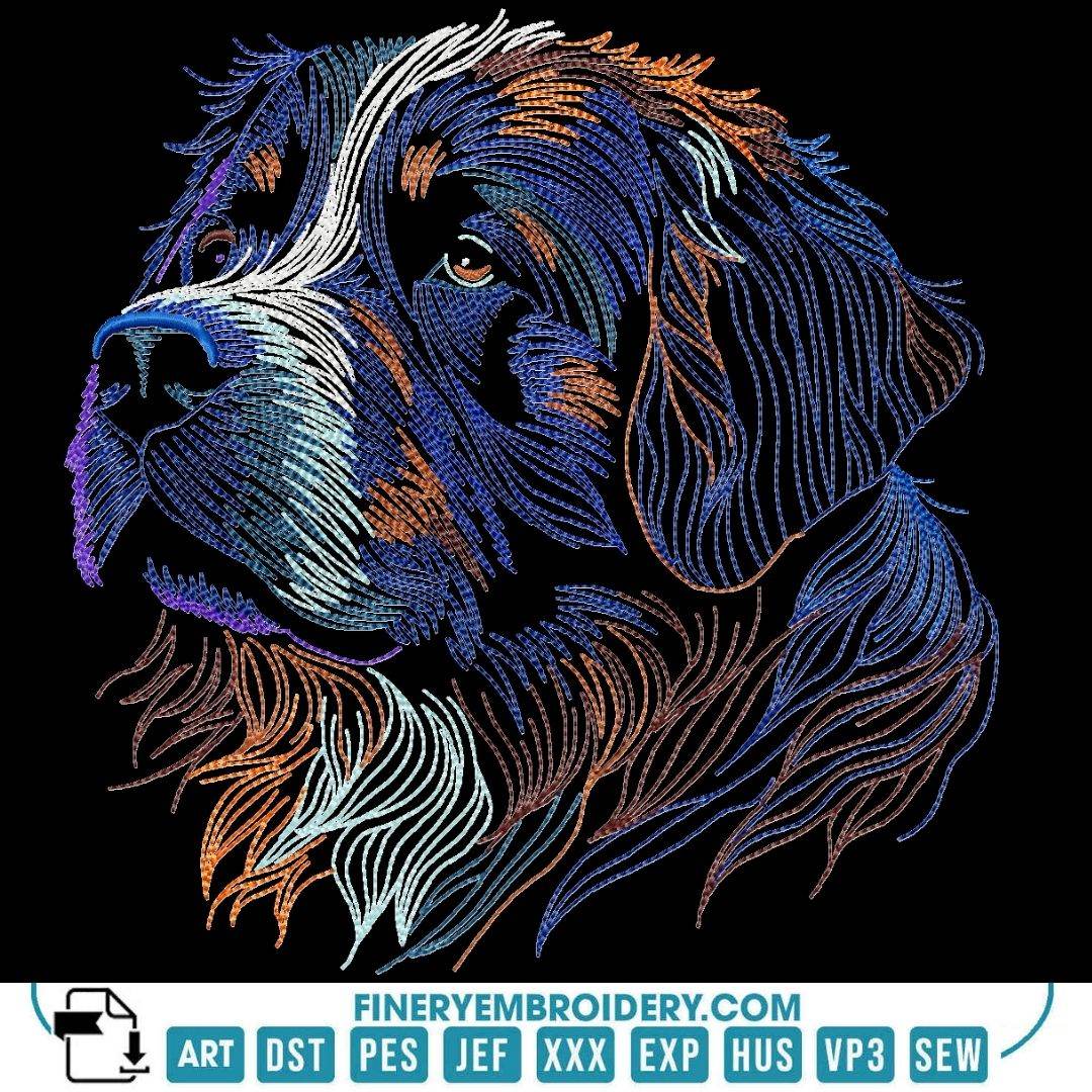 Dog Portrait Embroidery Design Pack – 11 Stunning Designs for Pet Lovers - Image 4