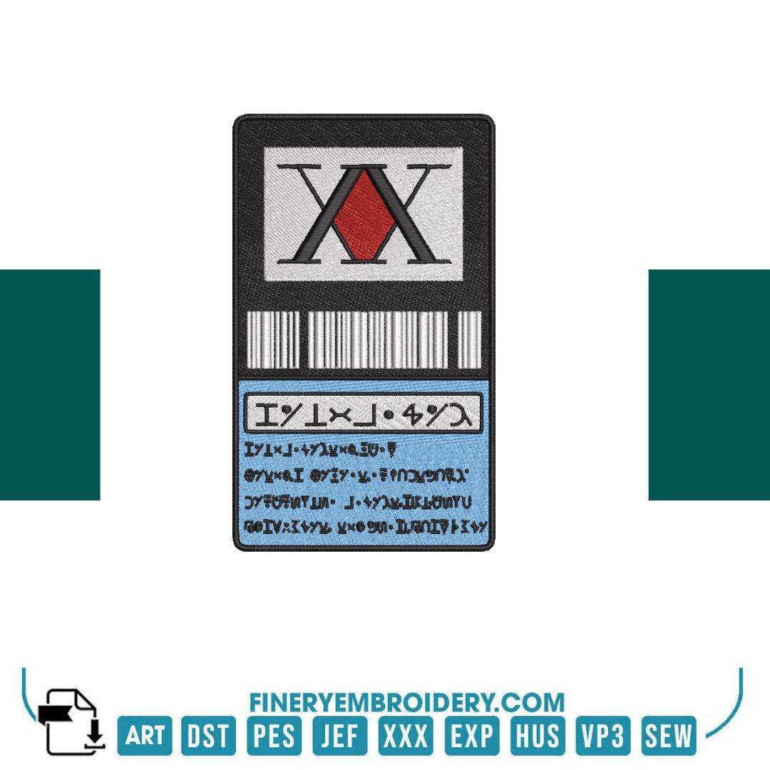 DP Hunter Licence   - Anime - Embroidery Design - Image 2