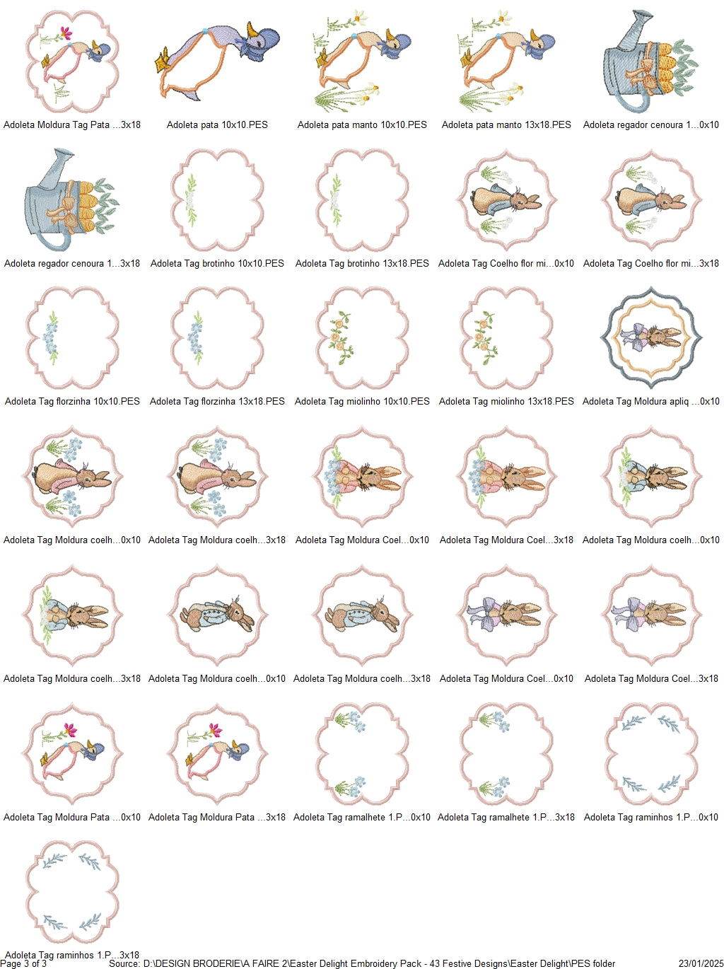 Easter Delight Embroidery Pack - 55 Festive Designs - Image 4