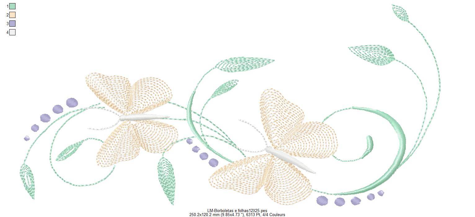 Elegant Butterfly and Swirl Embroidery Design - Image 5