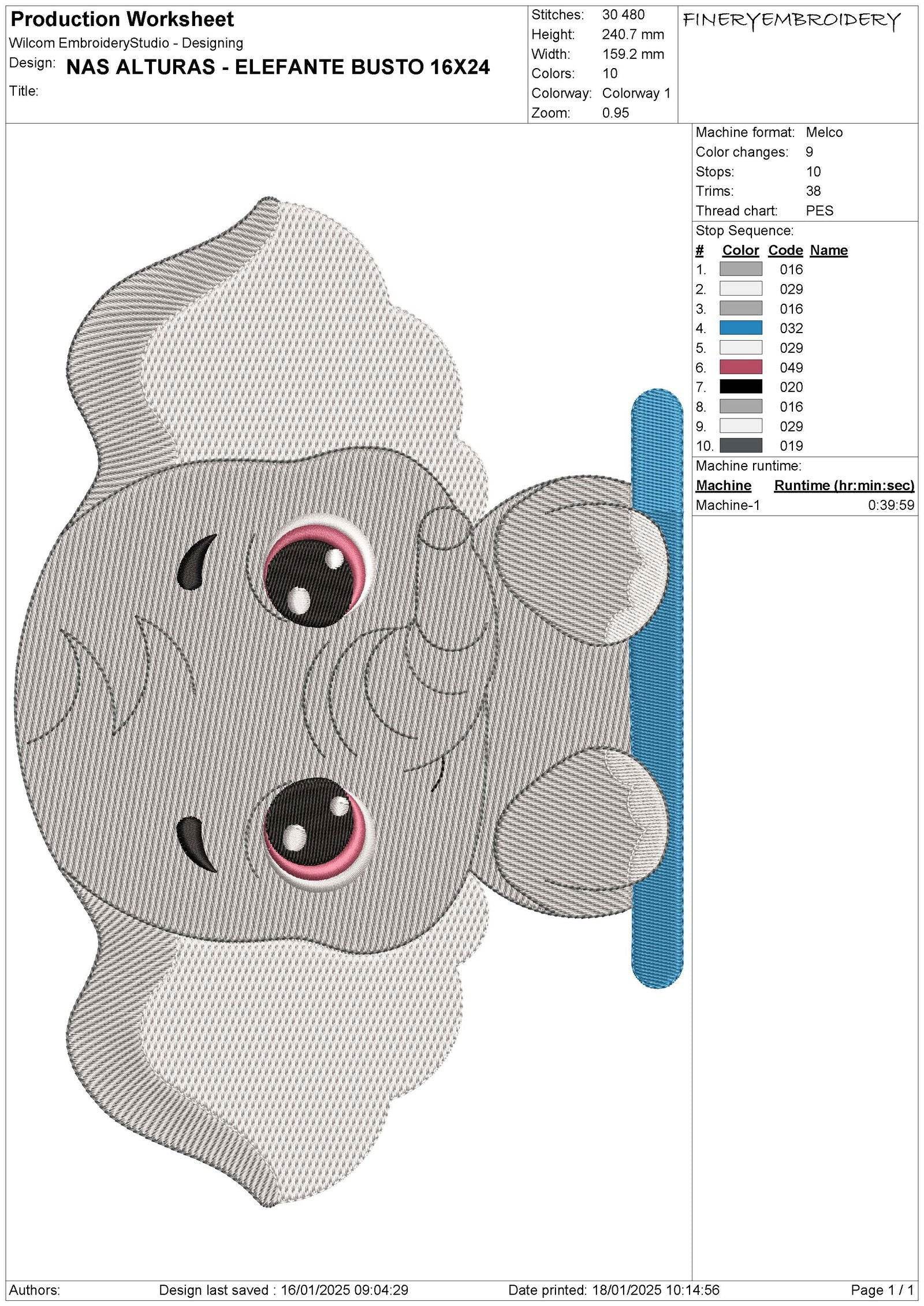 Elephant Duo Embroidery Design Pack - Image 3