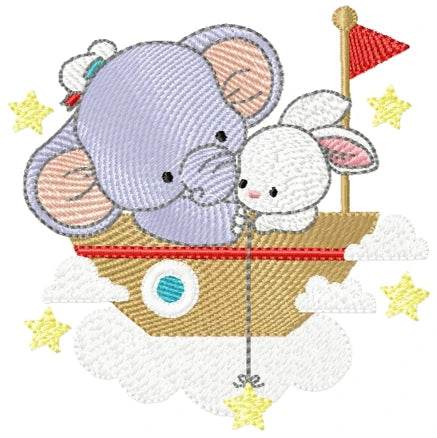Elephant embroidery designs pack - Image 4