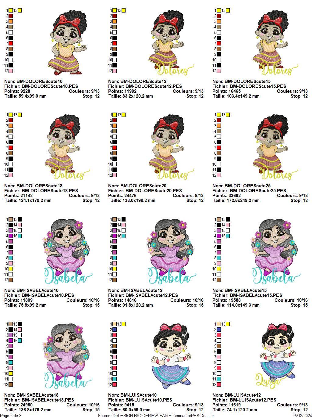 Encanto Character Embroidery Design Pack – 7 Magical Designs Multi Sizes - Image 3