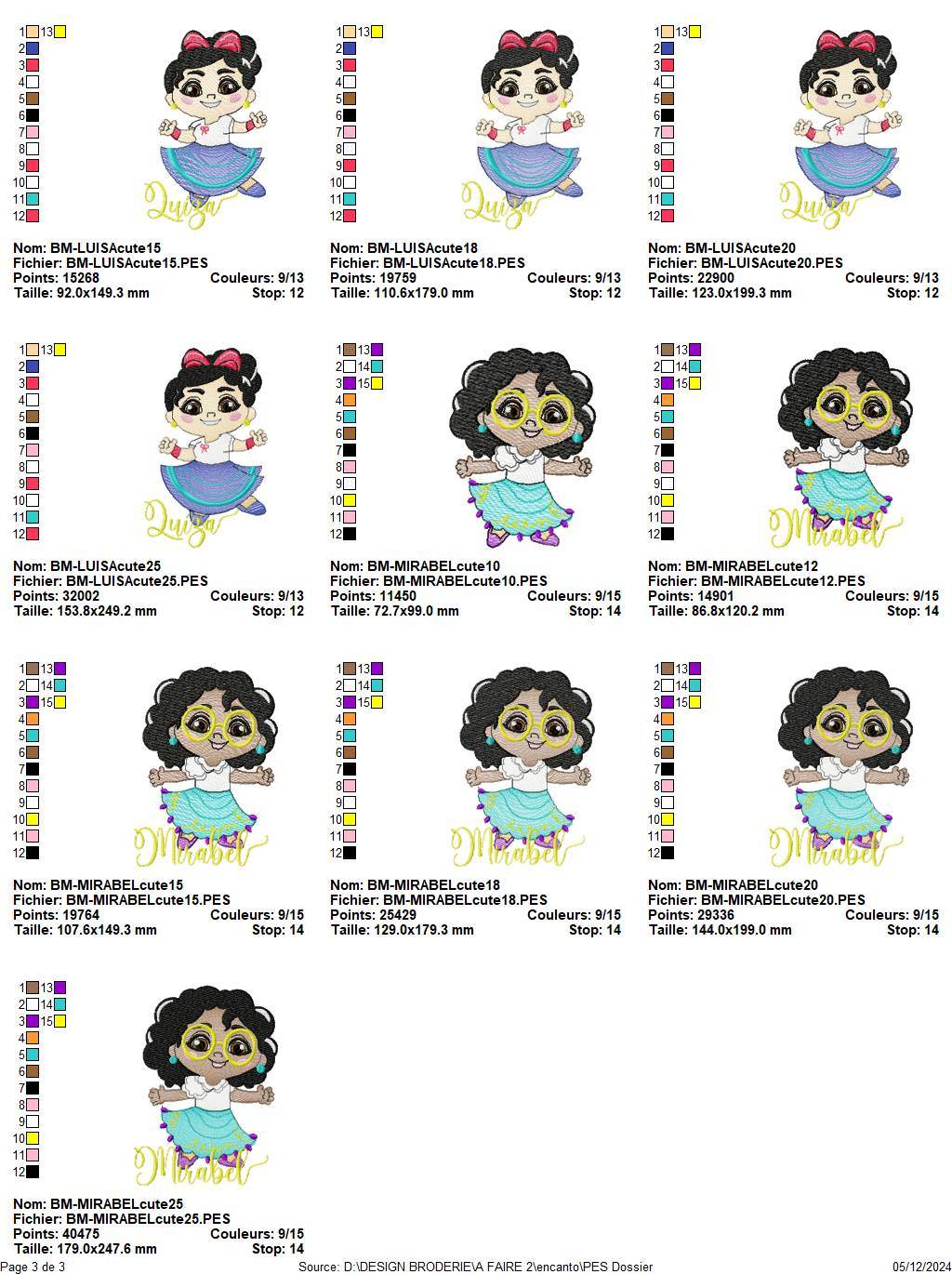 Encanto Character Embroidery Design Pack – 7 Magical Designs Multi Sizes - Image 4