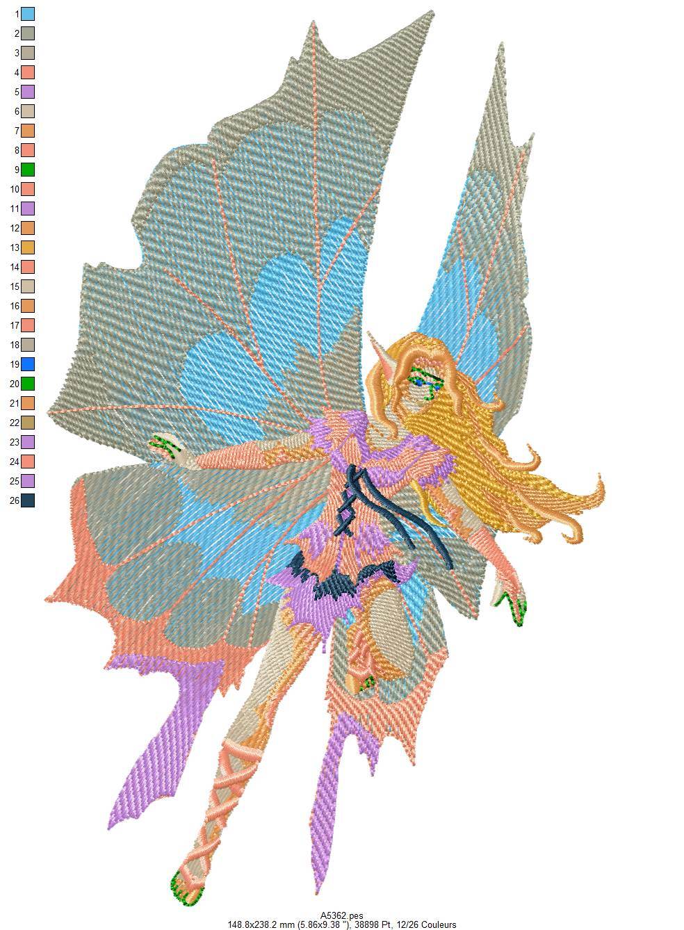 Enchanting Fairy and Nature Embroidery Design Pack – 12 DESIGNS - Image 2