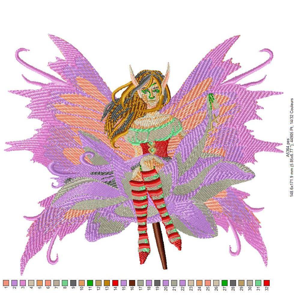 Enchanting Fairy and Nature Embroidery Design Pack – 12 DESIGNS - Image 3
