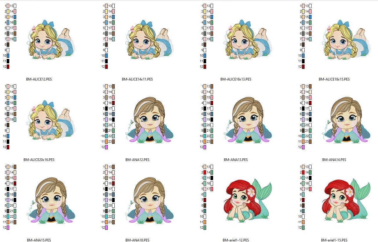 Enchanting Princess Embroidery Pack – 13 Designs - Image 3