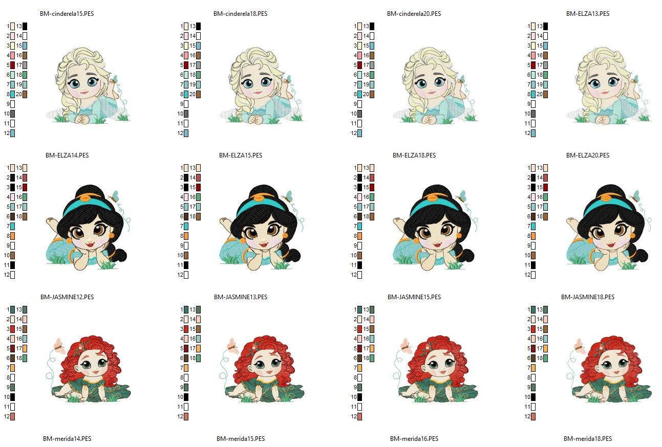 Enchanting Princess Embroidery Pack – 13 Designs - Image 6