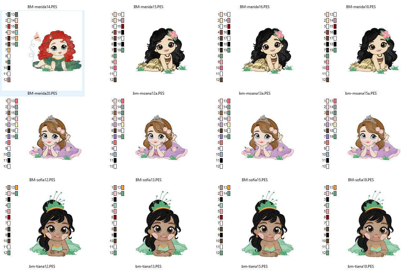 Enchanting Princess Embroidery Pack – 13 Designs - Image 7