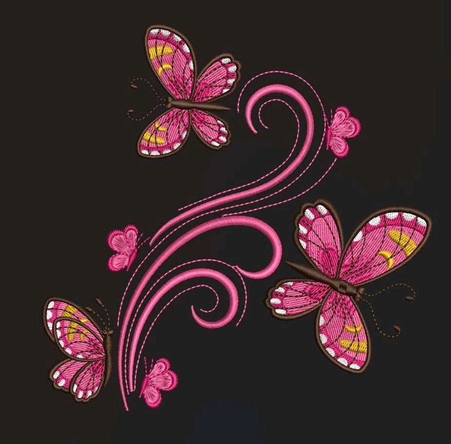 FANTASY IN FLIGHT BUTTERFLIES- Pack of 10 Designs - Embroidery Designs - Image 4
