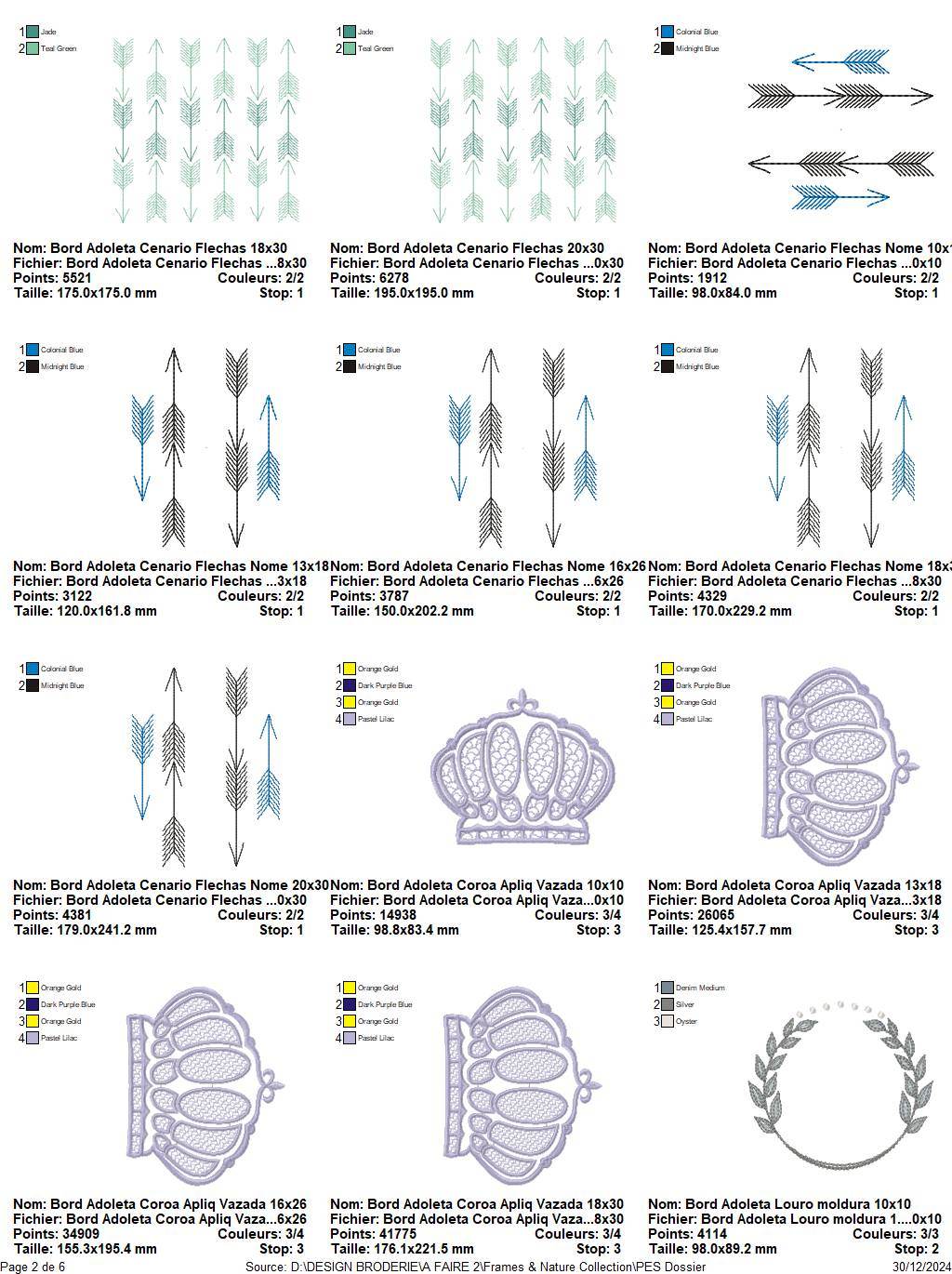 Frames & Nature Embroidery Design Pack - 17 Unique Designs in Multiple Sizes - Image 3