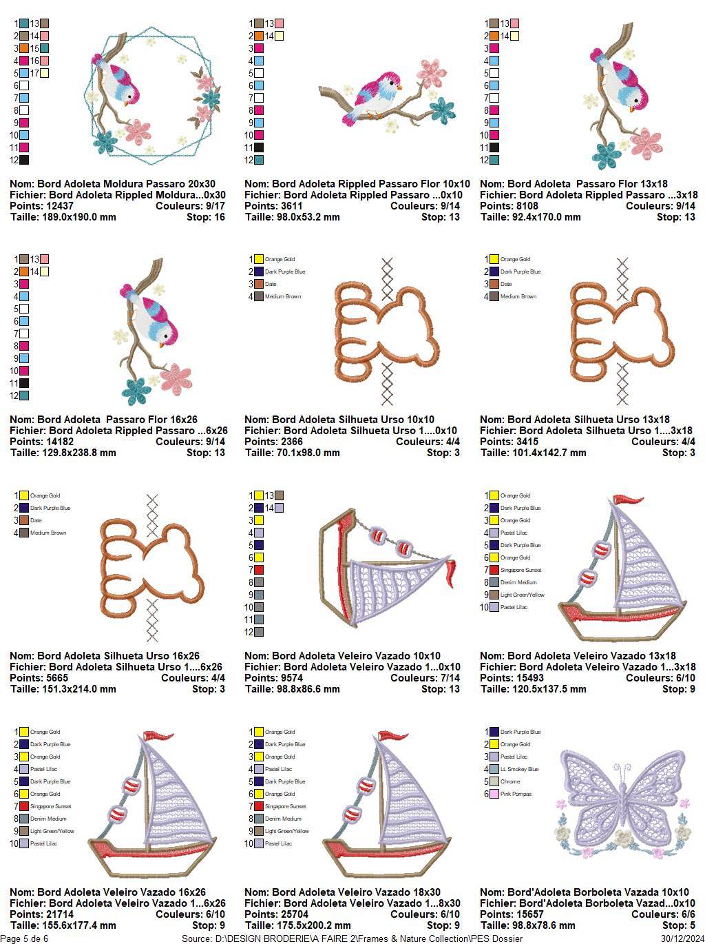 Frames & Nature Embroidery Design Pack - 17 Unique Designs in Multiple Sizes - Image 6