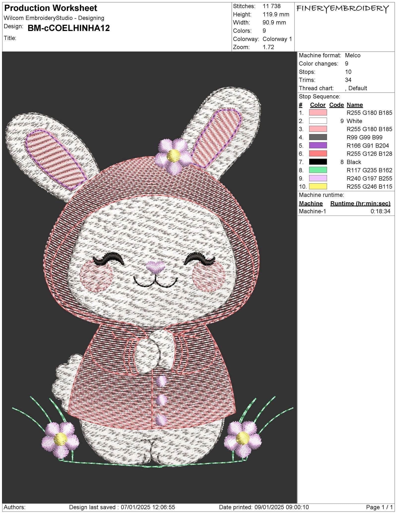 Free Cuddly Bunny Embroidery Designs - Image 2