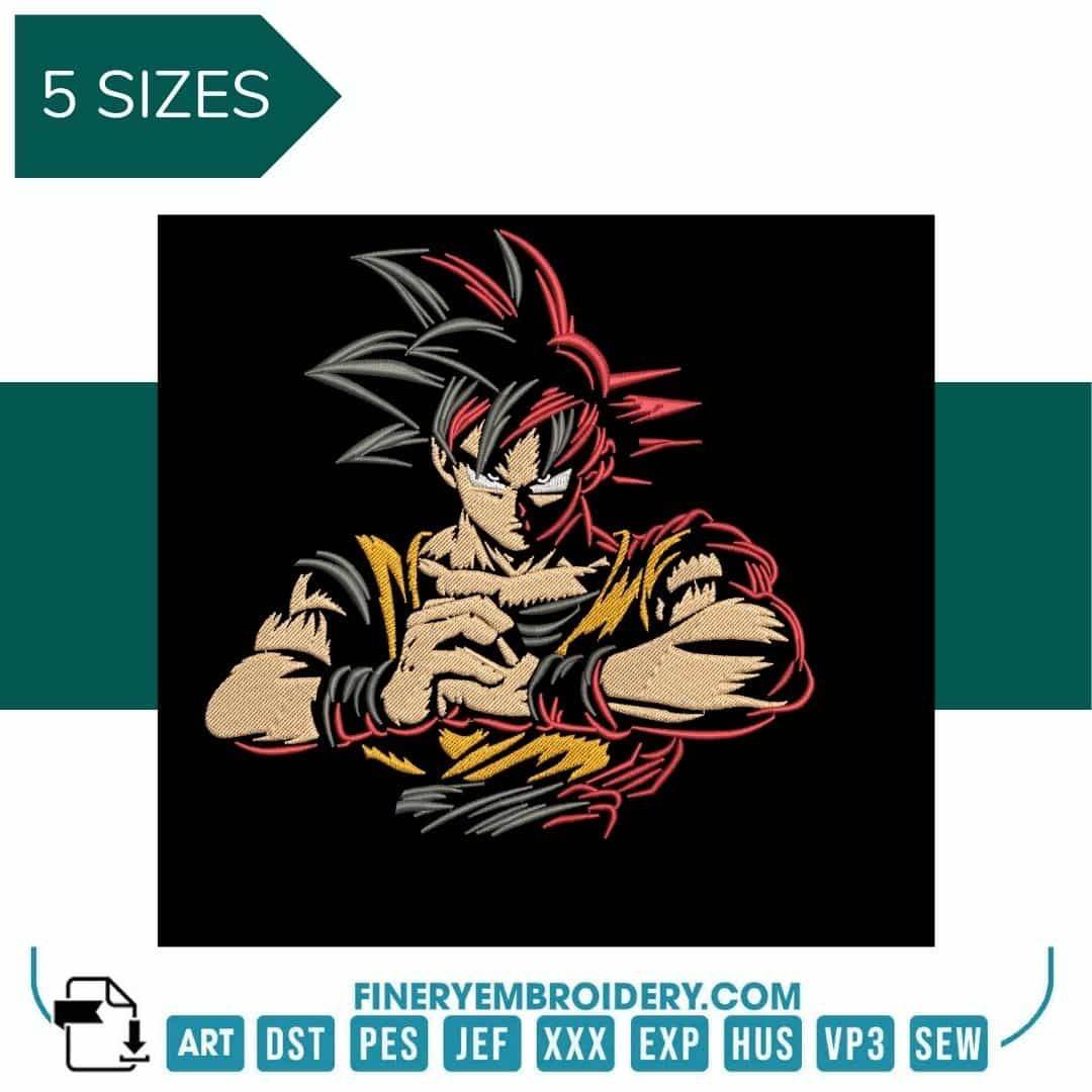 Goku 2- Anime - Embroidery Design