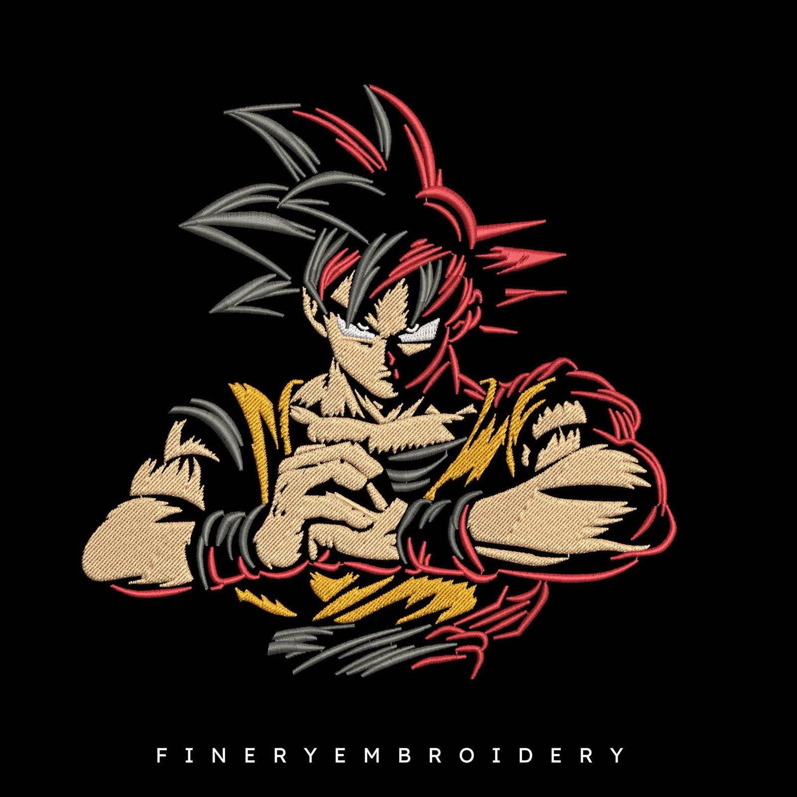Goku 2- Anime - Embroidery Design - Image 2