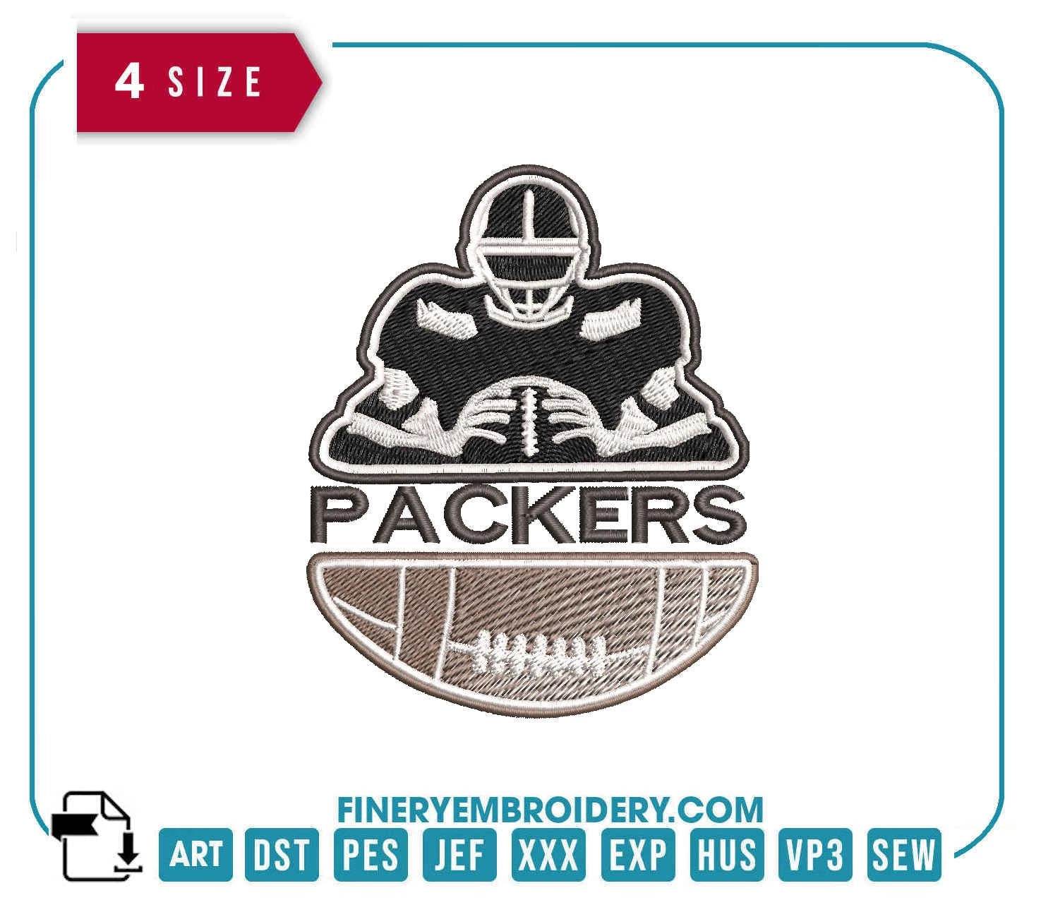 Green Bay Packers Team Player : Embroidery Design