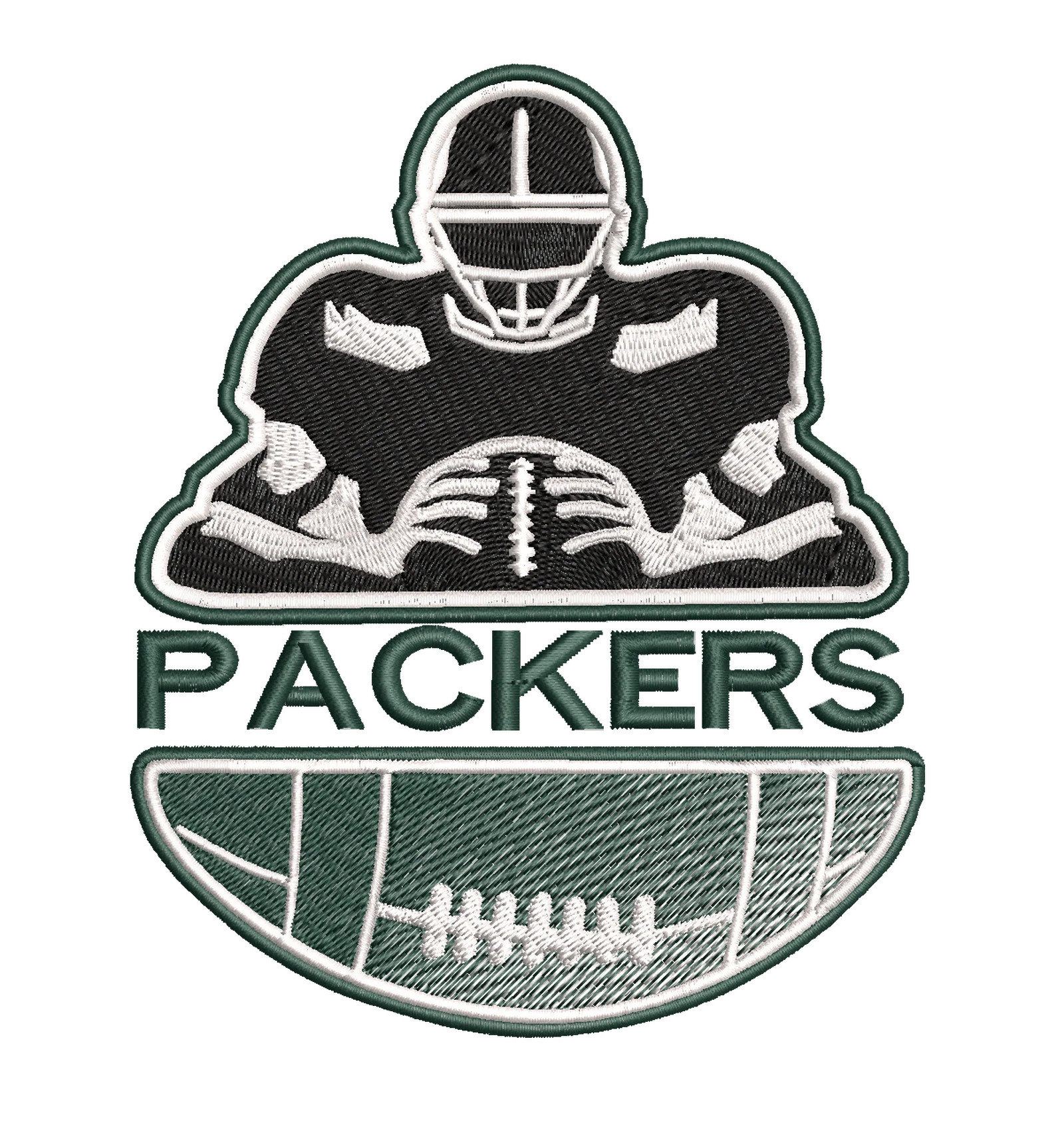 Green Bay Packers Team Player : Embroidery Design - Image 6