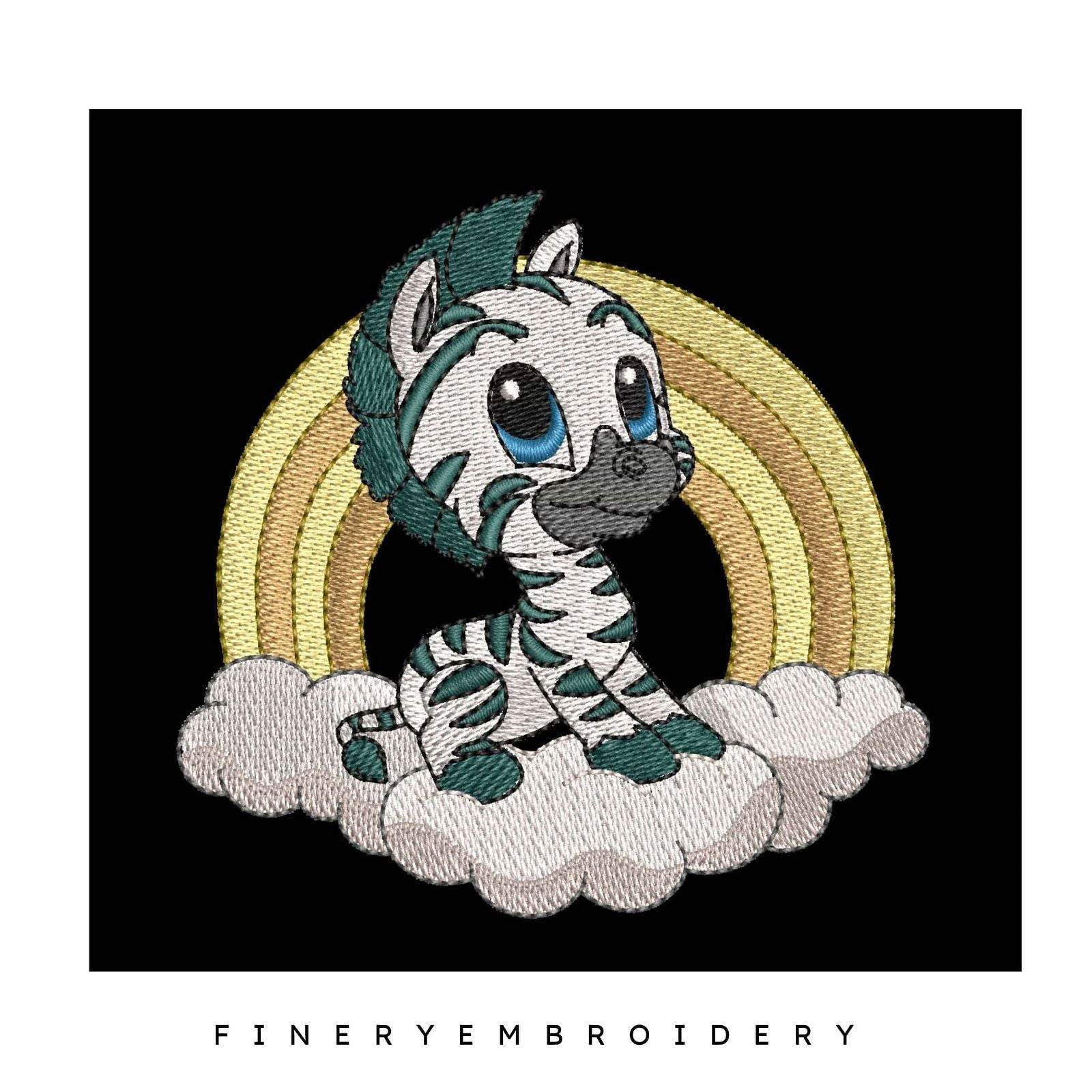 Happy Zebra Embroidery  - Embroidery Designs - Image 3