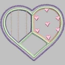 Heart Appliques: Embroidery Design Pack - Image 3