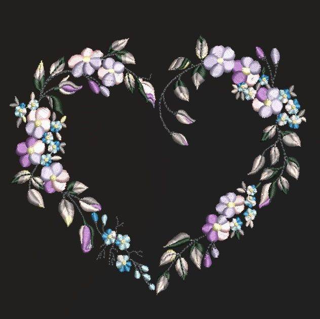 Heart in bloom - 7 Embroidery designs Pack - Image 3